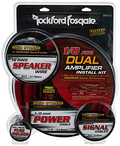 Rockford Fosgate RFK1D Dual Amp Complete Kit Rockford Fosgate RFK1D Dual Amp Complete Kit